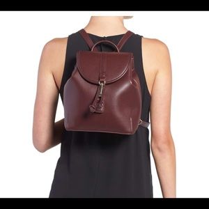 sole society brand new backpack in burgundy color